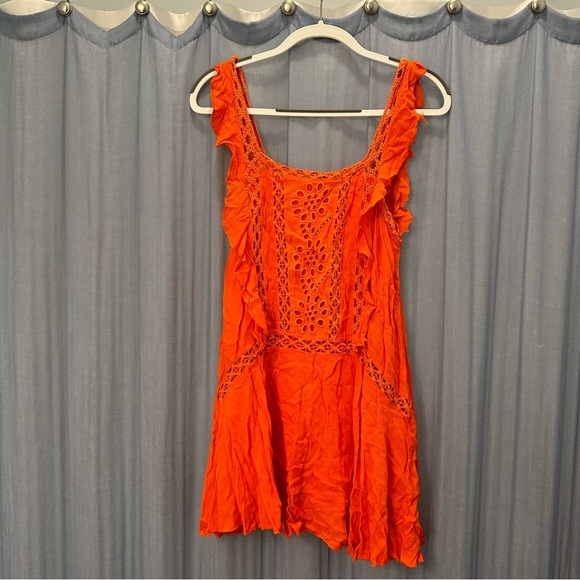 Orange flowy dress - Picture 1 of 3